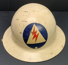 Load image into Gallery viewer, WWII Civil Defense Messenger Helmet Complete Liner &amp; Chinstrap USA Military
