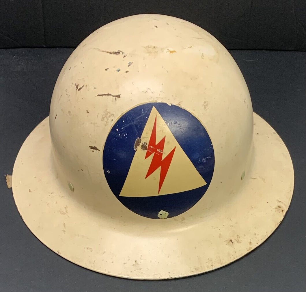 WWII Civil Defense Messenger Helmet Complete Liner & Chinstrap USA Military