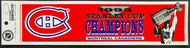 1993 Stanley Cup Champions Montreal Canadiens Bumper Sticker Car Auto Decal