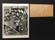1942 New York Rangers Team Photo In The Locker Room WWII Era Vintage Hockey LOA