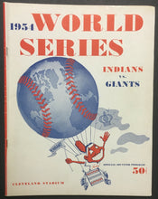 Load image into Gallery viewer, 1954 World Series Program Cleveland Stadium Indians vs Giants Vintage Sports

