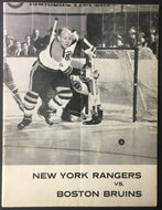 1961 Madison Square Garden NHL Hockey Program New York Rangers Boston Bruins