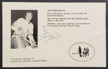 Load image into Gallery viewer, Tony Gabriel &amp; Jim Turkiewicz Autographed Brantford Ontario Sports Dinner Page
