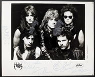 1980s Helix Autographed Capitol Records Promotional Photo Signed Canadian Rock