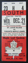 Load image into Gallery viewer, 1983 Maple Leaf Gardens NHL Hockey Rare Full Ticket Toronto Maple Leafs vs Blues
