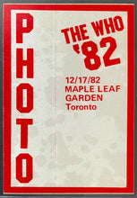 Load image into Gallery viewer, 1982 The Who Photo Pass Maple Leaf Gardens Toronto icert EX-NM 6 Vintage Music
