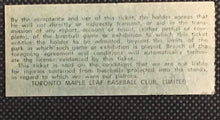 Load image into Gallery viewer, 1958 Toronto Maple Leafs Baseball Ticket Stub Vintage International League IL
