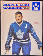 Load image into Gallery viewer, 1966 Maple Leaf Gardens Toronto NHL Program Leafs vs NY Rangers Allan Stanley
