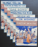 1937 Disney Original Snow White PVG Sheet Music - 6 Songs Irving Berlin Inc.