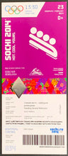 Load image into Gallery viewer, 2014 Sochi Winter Olympics 4 Man Bobsled Ticket Russia Sports Olympic Games
