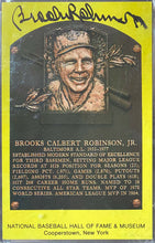 Load image into Gallery viewer, 1964 Cooperstown Baseball HOF Plaque Post Card Signed Brooks Robinson PSA/DNA
