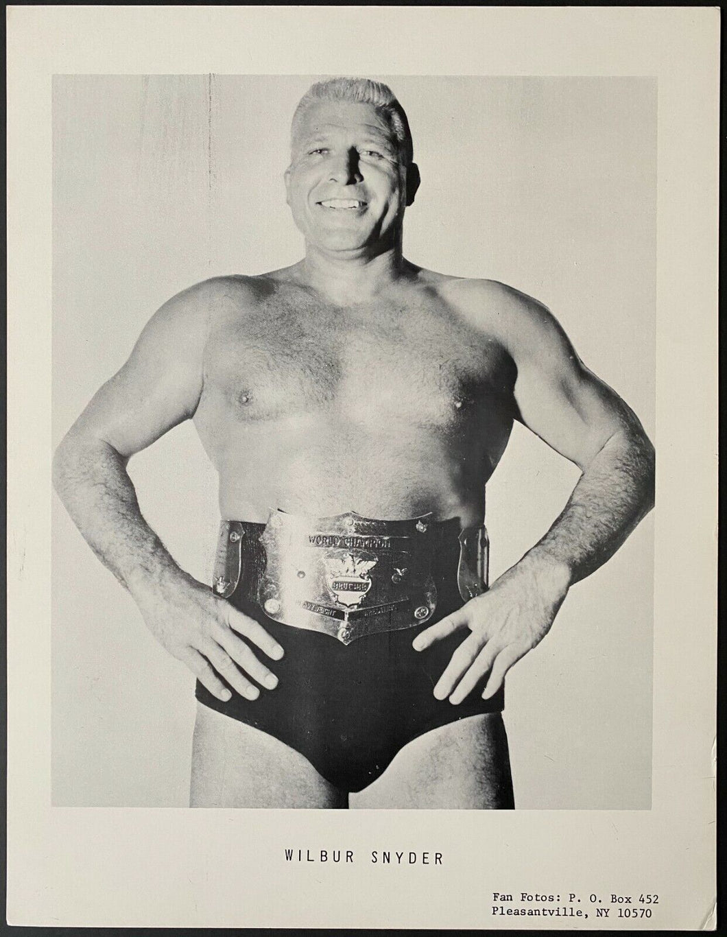 1960s Vintage Wrestling Photo Wilbur Snyder Wrestler Vtg