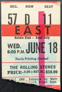Rolling Stones June 18 1975 Concert Ticket Stub Toronto Maple Leaf Gardens
