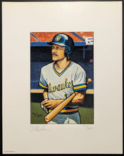 Load image into Gallery viewer, 1990s Topps Lithograph Robin Yount Artist Signed Bowman Sweepstakes Winner
