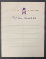 Vintage 1960's / 1970's Maple Leaf Gardens Hot Stove Lounge Club Register Page