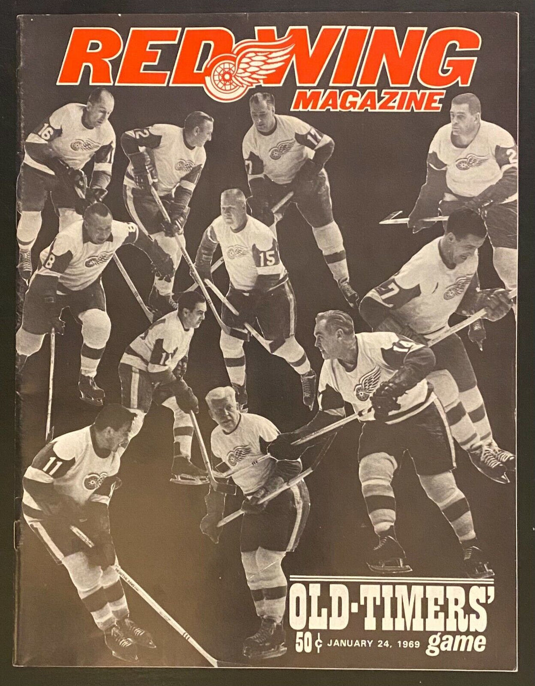 1969 NHL Hockey Program Detroit Red Wings Toronto Maple Leafs Old Timers Game