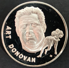 Load image into Gallery viewer, 1972 Art Donovan Pro Football Hall Of Fame Medal Franklin Mint 1 Troy Oz NFL
