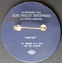 Load image into Gallery viewer, 1956 Vintage Elvis Presley Love Me Tender Vari-Vue Flicker Button Pinback
