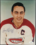 Jean Beliveau Autographed Signed Photo Montreal Canadiens Hockey NHL Vintage JSA
