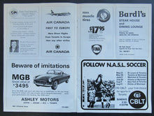 Load image into Gallery viewer, 1972 Toronto Varsity Stadium Soccer Program Toronto Metros vs Birmingham City
