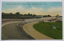 Load image into Gallery viewer, 1940&#39;s Indy 500 Postcard Indianapolis Motor Speedway Pacing Lap Start Of Race
