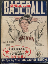 Load image into Gallery viewer, 1947+1948 Sporting News Baseball Official Guide Book MLB Vintage JG Taylor Spink
