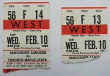 Load image into Gallery viewer, 1982 Maple Leaf Gardens 50th Anniversary Program + Tickets Toronto vs Vancouver
