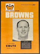 1956 NFL Football Program World Champions Cleveland Browns vs Baltimore Colts