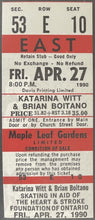 Load image into Gallery viewer, 1990 Maple Leaf Gardens Katarina Witt + Brian Boitano Skating Exhibition Ticket
