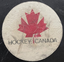 Load image into Gallery viewer, 1972 Summit Series Hockey Game Used Puck Soviet Union vs Canada Vintage Rare
