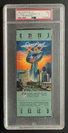 1980 Super Bowl XIV Full Ticket Pittsburgh vs Los Angeles Bradshaw MVP PSA NM 7