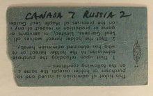 Load image into Gallery viewer, 1957 MLG Hockey Program Whitby Dunlops vs Moscow Selects + Ticket Vintage Rare
