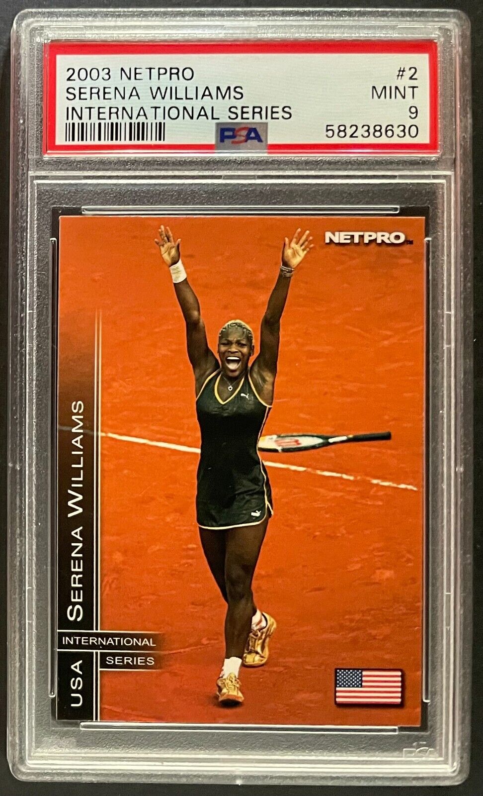 2003 NetPro #2 Serena Williams International Series PSA 9 MINT Tennis Card