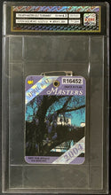 Load image into Gallery viewer, 2004 Vintage Masters Tournament Badge Phil Mickelson Wins First Major Graded

