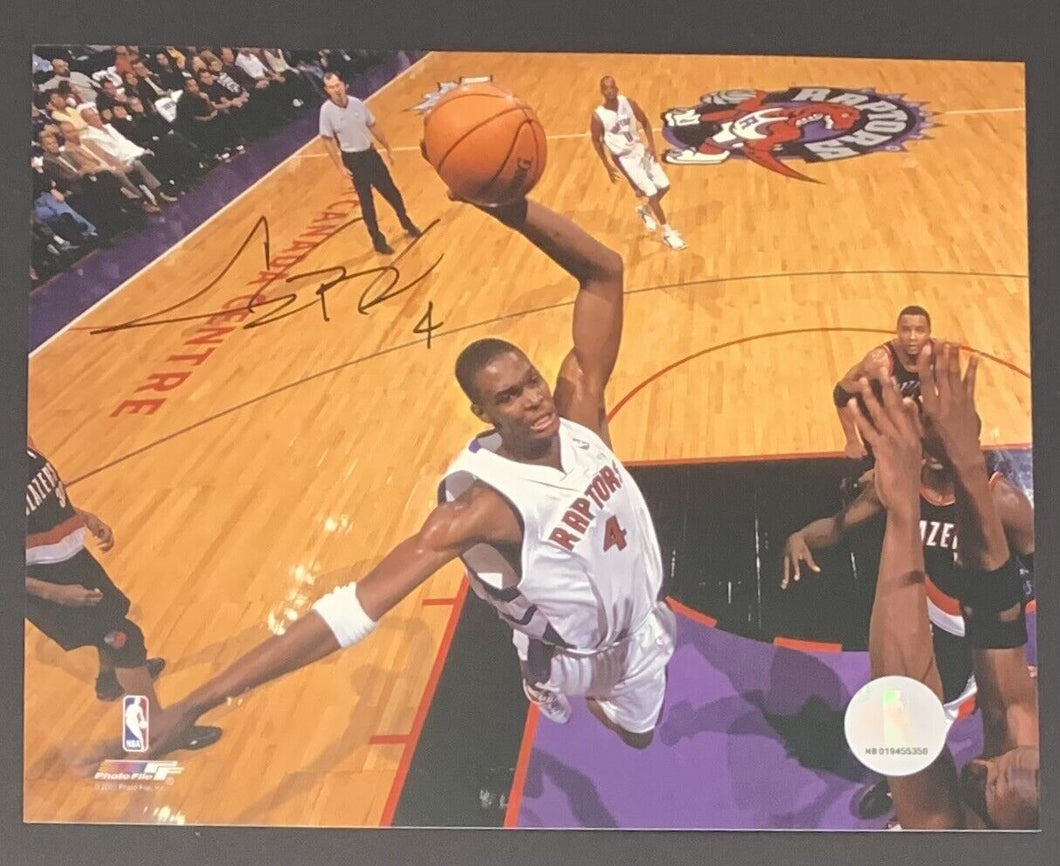Chris Bosh Toronto Raptors Slam Dunk Photo Autographed / Signed NBA Basketball