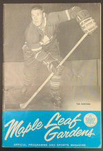 Load image into Gallery viewer, 1961 Maple Leaf Gardens NHL Hockey Program Tim Horton Cover Leafs vs Blackhawks
