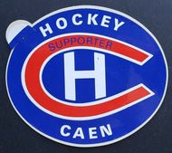 Vintage Hockey Club De Caen Supporters Decal Rare French Sticker France