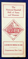 1955 Baseball Hall Of Fame Brochure A Guide To Things To See Cooperstown NY MLB