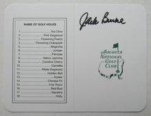 Load image into Gallery viewer, 1998 Masters Champion Jack Burke Jr Autographed Augusta National Club Scorecard
