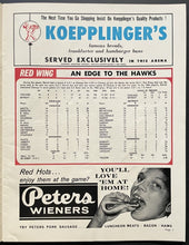 Load image into Gallery viewer, 1965 Detroit Olympia NHL Hockey Program Stanley Cup Semi-Final Playoffs Game 1
