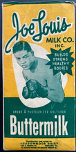 Load image into Gallery viewer, 1954 Vintage Boxing Legend Joe Louis Milk Company Buttermilk Carton W/ Picture

