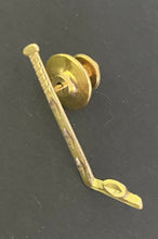 Load image into Gallery viewer, 14K Gold Hockey Stick Tie Tack Pin Presented to Referee Bruce Hood by NHL in Box
