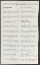 Load image into Gallery viewer, 2002 Kathleen Turner+Jason Biggs Signed The Graduate Playbill Autographed JSA
