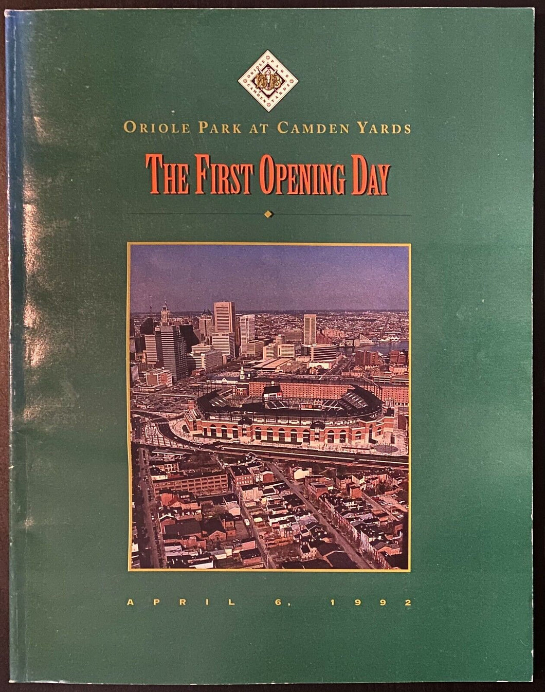 1992 MLB Program Baltimore Orioles Cleveland Indians Camden Yards Opener
