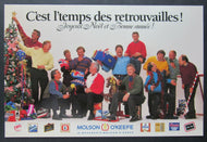 Molson NHL Montreal Canadiens Christmas Card + Facsimile Autographs Guy Lafleur