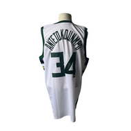 Giannis Antetokounmpo Signed Bucks Display Jersey NBA Basketball JSA