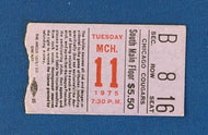 1975 WHA Hockey Ticket Chicago Cougars Vs Edmonton Oilers Amphitheater