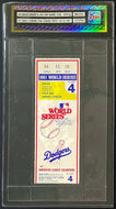 1981 World Series Ticket Game 4 Dodgers Stadium Yankees vs Dodgers iCert Auth
