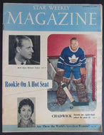 November 1956 Star Weekly Magazine - NHL Toronto Maple Leafs Ed Chadwick Cover