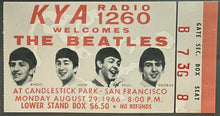 Load image into Gallery viewer, 1966 The Beatles Final Concert Ticket Candlestick Park San Francisco Fab 4 iCert
